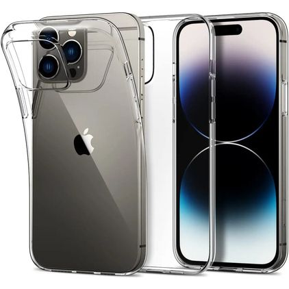 Mobigear Basics Durchsichtig iPhone 14 Pro Hülle Flexibles TPU Backcover - Transparent