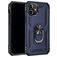 Mobigear Armor Ring iPhone 12 Pro Hülle Hardcase Backcover Stoßfest mit Ringhalter - Blau