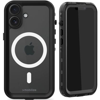 Mobilize Waterproof iPhone 16 Wasserdicht MagSafe Hülle Hardcase Backcover - Schwarz