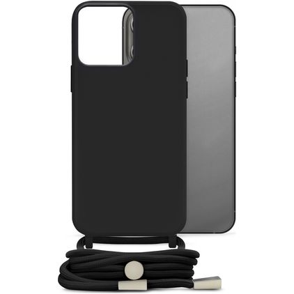 Mobilize Lanyard Gelly iPhone 13 Pro Flexibles TPU Handykette - Schwarz