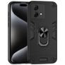 Mobigear Armor Ring Motorola Moto G84 Hardcase Backcover Shockproof mit Ringhalter - Schwarz