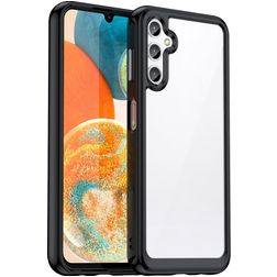 Mobigear Crystal Samsung Galaxy A54 Hardcase Backcover - Transparent / Schwarz