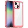 Mobigear Crystal iPhone 14 Hülle Hardcase Backcover - Transparent / Rot