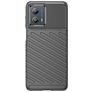 Mobigear Groove Motorola Moto G53 5G Hülle Flexibles TPU Backcover - Schwarz