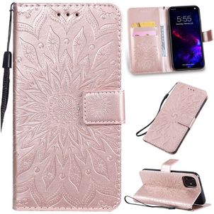 Mobigear Sunflower iPhone 11 Hülle Klapphülle Geldbörse - Roségold