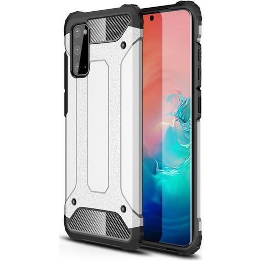 Mobigear Outdoor Samsung Galaxy S20 Hülle Hardcase Backcover Stoßfest - Silber
