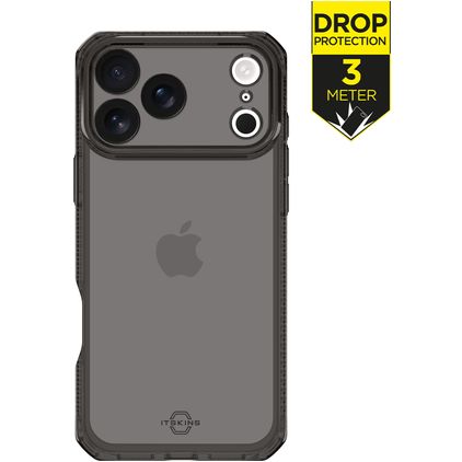 ITSKINS Level 2 SpectrumClear R iPhone 17 Pro Max Hülle Flexibles TPU Backcover Stoßfest - Smoke