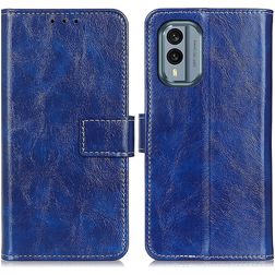 Mobigear Basic Nokia X30 Hülle Klapphülle Geldbörse - Blau