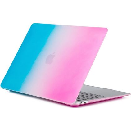 Mobigear Rainbow Matte MacBook Pro 16 Zoll (2019-2020) Hardcase Hülle MacBook Case - Blau / Pink - Model A2141