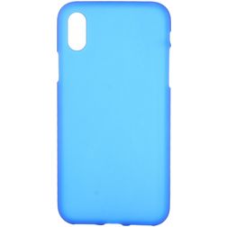 Mobigear Colors iPhone XS Max Hülle Flexibles TPU Backcover - Blau