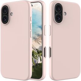Mobigear Rubber Touch iPhone 16 Silikon Hülle Backcover - Pink