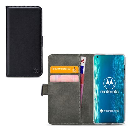 Mobilize Classic Gelly Wallet Motorola Edge (2020) Hülle Klapphülle Geldbörse - Schwarz