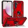 Mobigear Armor Ring Samsung Galaxy A14 Hülle Hardcase Backcover Stoßfest mit Ringhalter - Rot