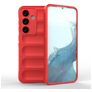Mobigear Bumpy Samsung Galaxy S24 Hülle Flexibles TPU Backcover - Rot