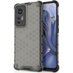 Mobigear Honeycomb Xiaomi 12 Hardcase Backcover Shockproof - Schwarz