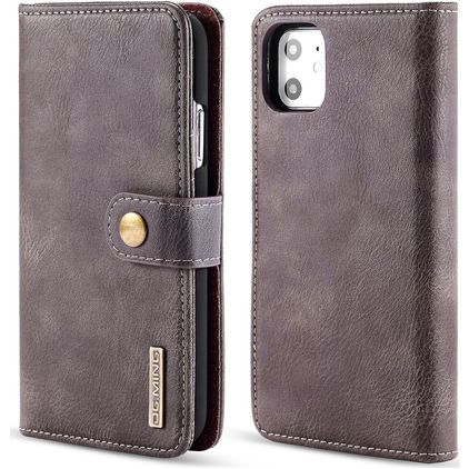 Mobigear Snap Button iPhone 11 Hülle Abnehmbare 2in1 Klapphülle Geldbörse - Schwarz