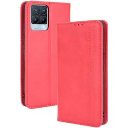Mobigear Sensation Realme 8 Hülle Klapphülle Geldbörse - Rot