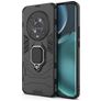Mobigear Armor Ring HONOR Magic 4 Pro Hülle Hardcase Backcover Stoßfest mit Ringhalter - Schwarz
