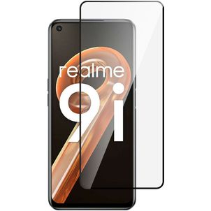 Mobigear Premium Realme 9i Panzerglas Gehärtetes Glas Displayschutz - Hüllenfreundlich - Schwarz