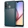 Mobigear Groove Samsung Galaxy A21 Hülle Flexibles TPU Backcover - Grün