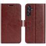 Mobigear Basic Samsung Galaxy M55 Hülle Klapphülle Geldbörse - Braun