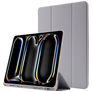 Mobigear Tri-Fold Gel iPad Pro 13 Zoll (2025) Hülle TPU,Kunstleder Klapphülle + Stifthalter - Grau