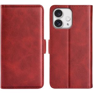 Mobigear Slim Magnet iPhone 16 Pro Hülle Klapphülle Geldbörse - Rot