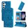 Mobigear Sunflower Samsung Galaxy S24 Plus Hülle Klapphülle Geldbörse - Blau