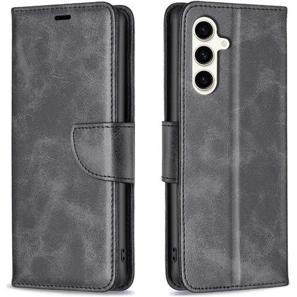 Mobigear Excellent Samsung Galaxy S24 FE Hülle Klapphülle Geldbörse - Schwarz