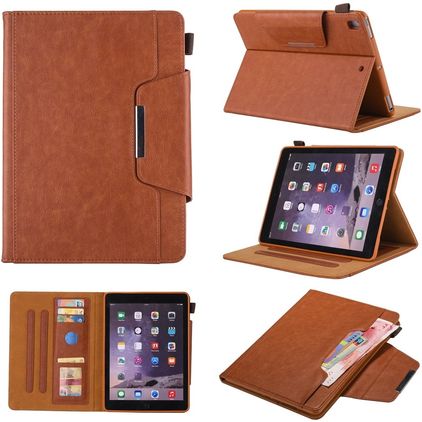 Mobigear Luxury iPad 8 (2020) Hülle Klapphülle + Stifthalter - Braun