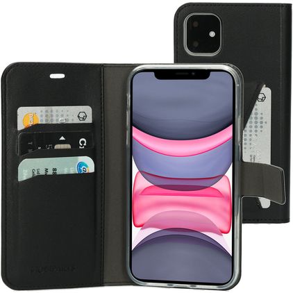 Mobiparts Classic Wallet iPhone 11 Hülle Klapphülle Geldbörse - Schwarz
