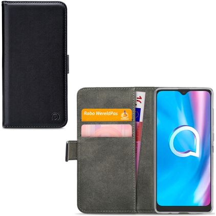 Mobilize Classic Gelly Wallet Alcatel 1SE (2020) Hülle Klapphülle Geldbörse - Schwarz