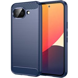 Mobigear Brushed Slim Google Pixel 10a Hülle Flexibles TPU Backcover - Blau