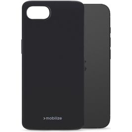 Mobilize Rubber Gelly iPhone 16e Hülle Flexibles TPU Backcover - Schwarz