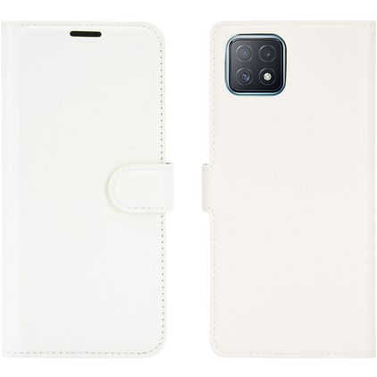 Mobigear Classic OPPO A73 5G Hülle Klapphülle Geldbörse - Weiß