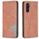 Mobigear Rhombus Slim Samsung Galaxy A55 Hülle Klapphülle - Braun