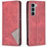 Mobigear Rhombus Slim Motorola Moto G200 5G Hülle Klapphülle - Rot