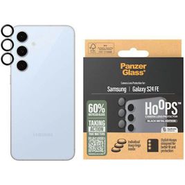 PanzerGlass Hoops Samsung Galaxy S24 FE Gehärtetes Glas Kameralinsen Schutz - Hüllenfreundlich - Schwarz