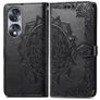 Mobigear Mandala HONOR 70 Hülle Klapphülle Geldbörse - Schwarz