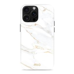 MIO iPhone 16 Pro MagSafe Hülle Hardcase Backcover - White Marble