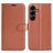 Mobigear Classic Samsung Galaxy S25 FE Hülle Klapphülle Geldbörse - Braun