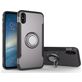 Mobigear Armor Ring iPhone XS Hülle Hardcase Backcover Stoßfest mit Ringhalter - Grau