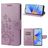 Mobigear Flowers OPPO A17 Hülle Klapphülle Geldbörse - Lila