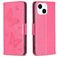Mobigear Butterfly iPhone 15 Hülle Klapphülle Geldbörse - Magenta