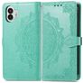Mobigear Mandala Nothing Phone (2) Hülle Klapphülle Geldbörse - Grün