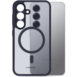 Mobilize Hybrid Samsung Galaxy S25 MagSafe Hülle Hardcase Backcover Stoßfest - Blau