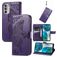 Mobigear Butterfly Motorola Moto G52 Hülle Klapphülle Geldbörse - Lila
