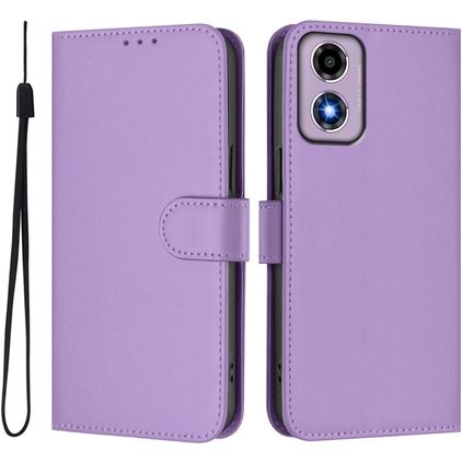 Mobigear Urban Wallet Motorola Moto G04 Hülle Klapphülle Geldbörse - Lavendel