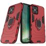 Mobigear Armor Ring iPhone 12 Pro Max Hülle Hardcase Backcover Stoßfest mit Ringhalter - Rot