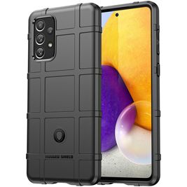 Mobigear Rugged Shield Samsung Galaxy A73 Hülle Flexibles TPU Backcover Stoßfest - Schwarz